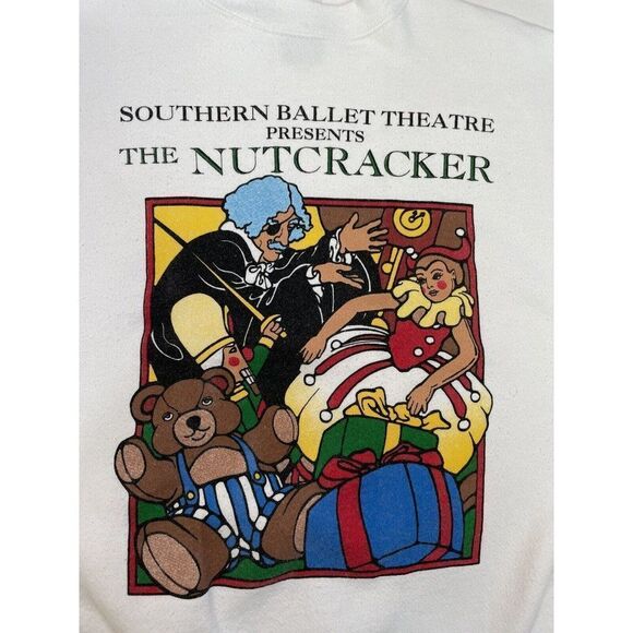VINTAGE Southern Ballet Theatre The Nutcracker Sweatshirt Men Large USA 90s - Picture 2 of 9